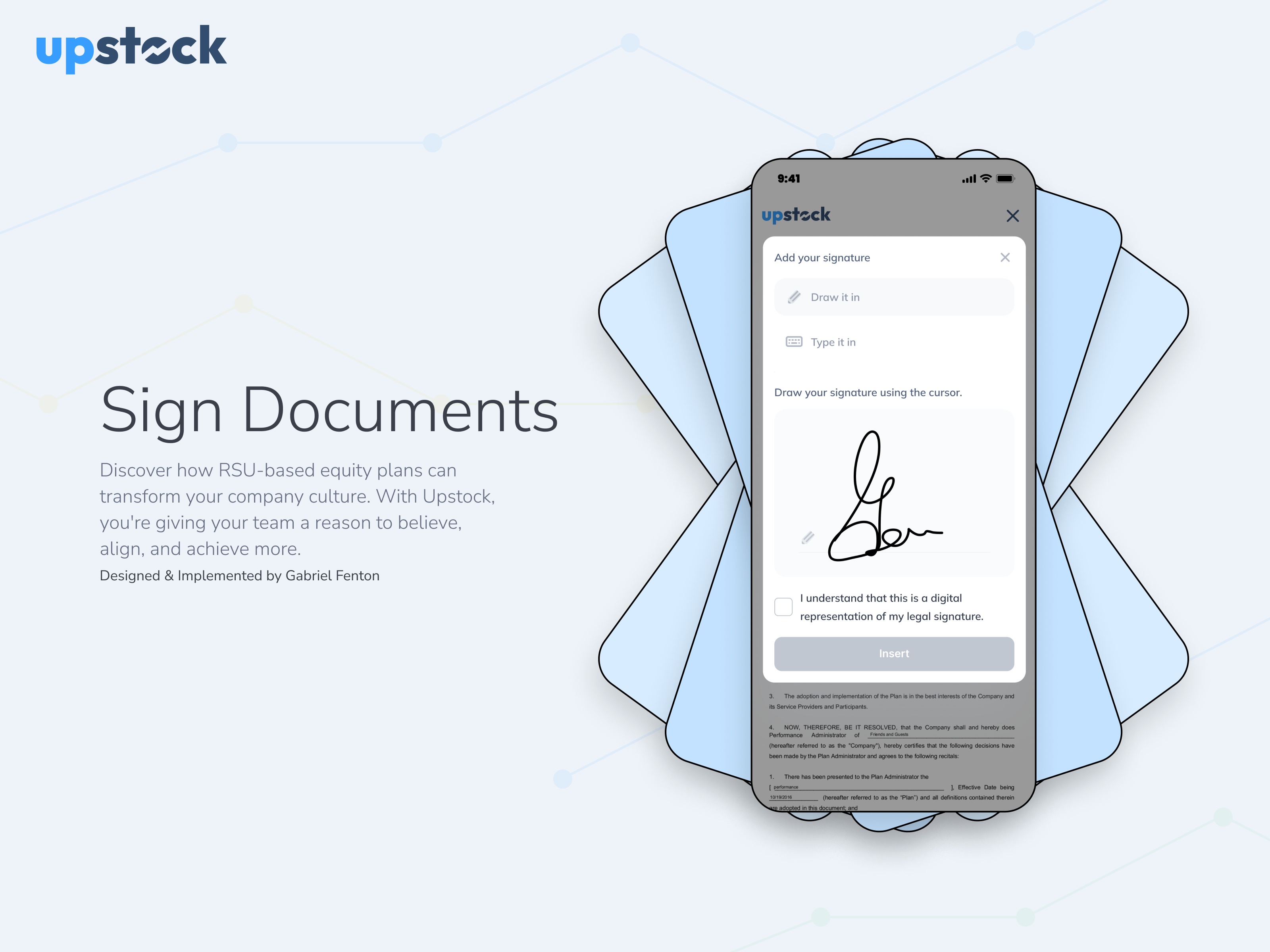 Upstock Sign Documents