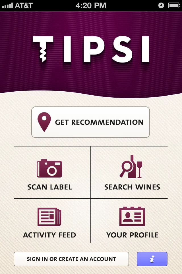 Tipsi mobile product interface